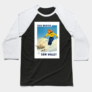 Sun Valley - Vintage Travel Baseball T-Shirt